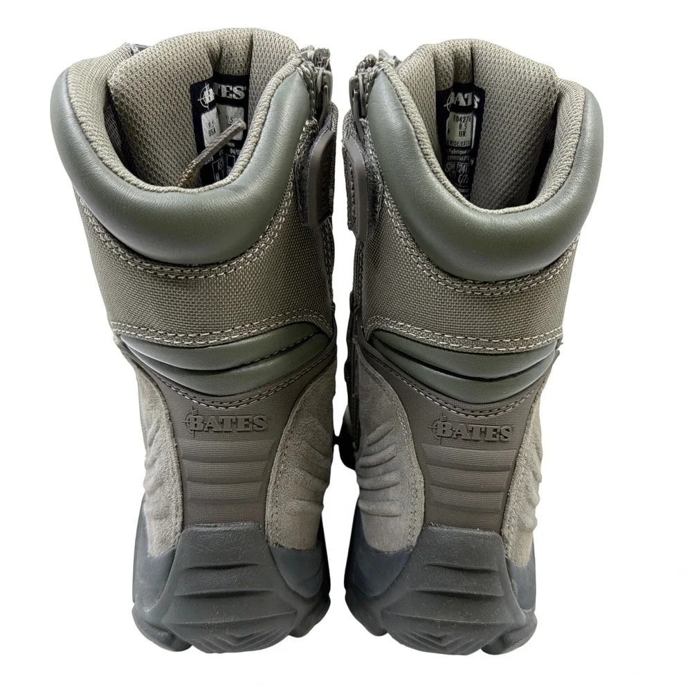 Bates GX-8 Composite Toe Men 9.5 XW Sage Green Side Zip Work Boots NWO'T